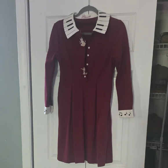 Modcloth Long Sleeve Dress with Musical Accents - Picture 1 of 1